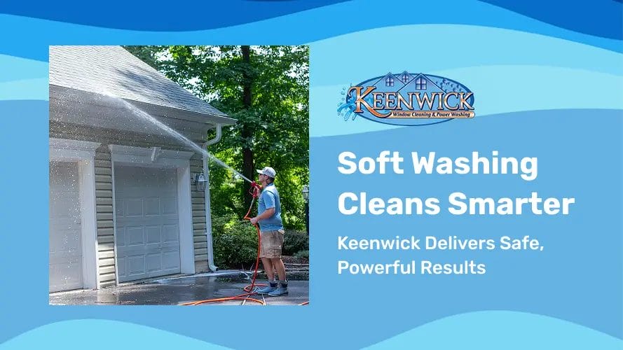 For a safer clean that lasts, trust Keenwick, your local soft washing company in Maryland