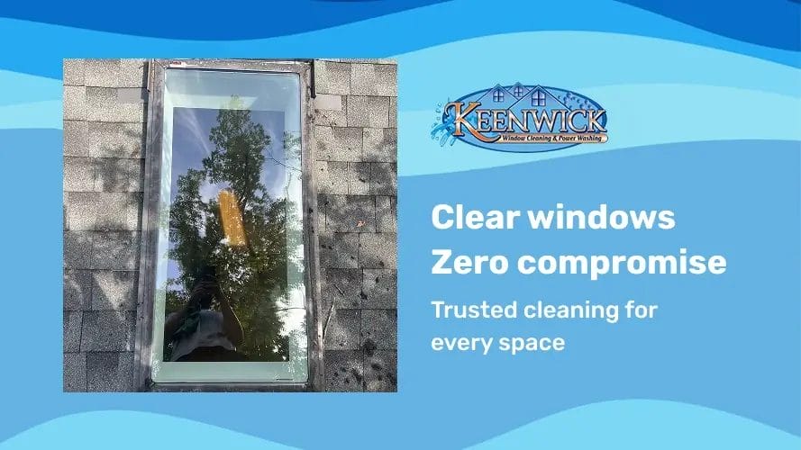 Experience clearer glass with Keenwick commercial and residential window cleaning services.