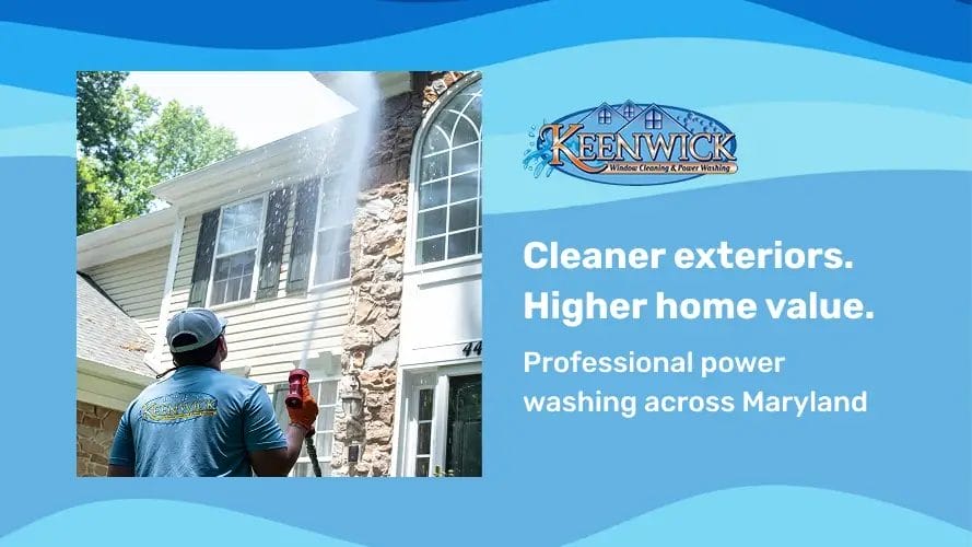 Keenwick power washing services restore and protect Maryland homes year-round.